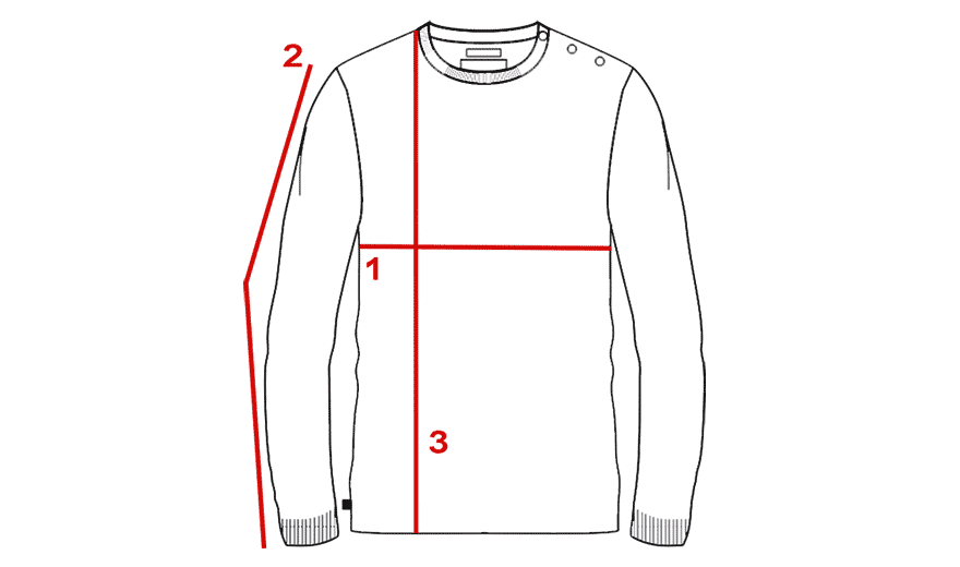 CROQUIS GUIDE TAILLE PULL HOMME