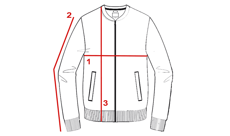 CROQUIS GUIDE TAILLE SWEAT ZIPPÉ HOMME