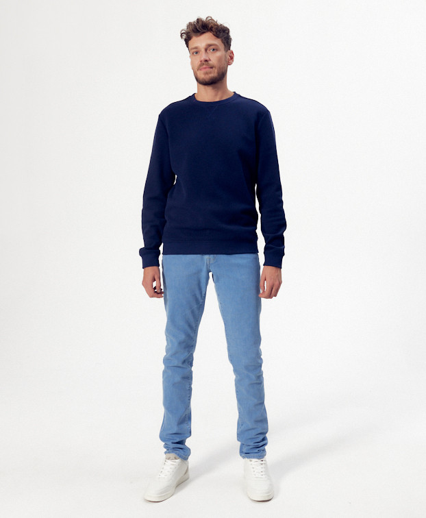 Sweat Français Homme Recyclé Paul Bleu Marine - La Gentle Factory Sweat Français Homme Recyclé Paul Bleu Marine - La Gentle Factory