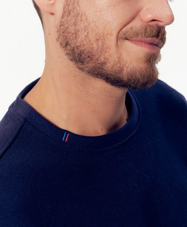 Sweat Français Homme Recyclé Paul Bleu Marine - La Gentle Factory Sweat Français Homme Recyclé Paul Bleu Marine - La Gentle Factory