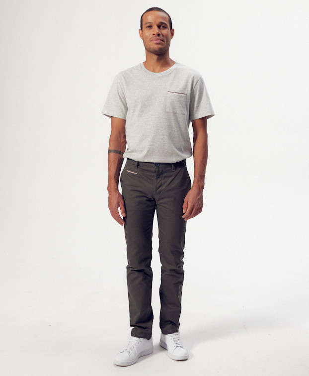 Pantalon Made In France Homme Chino Carlos Kaki - La Gentle Factory