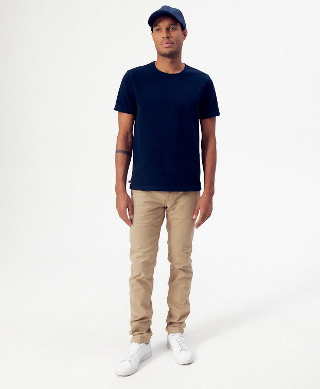 T Shirt Made In France Coton Bio Tedy Bleu - La Gentle Factory T Shirt Made In France Coton Bio Tedy Bleu - La Gentle Factory