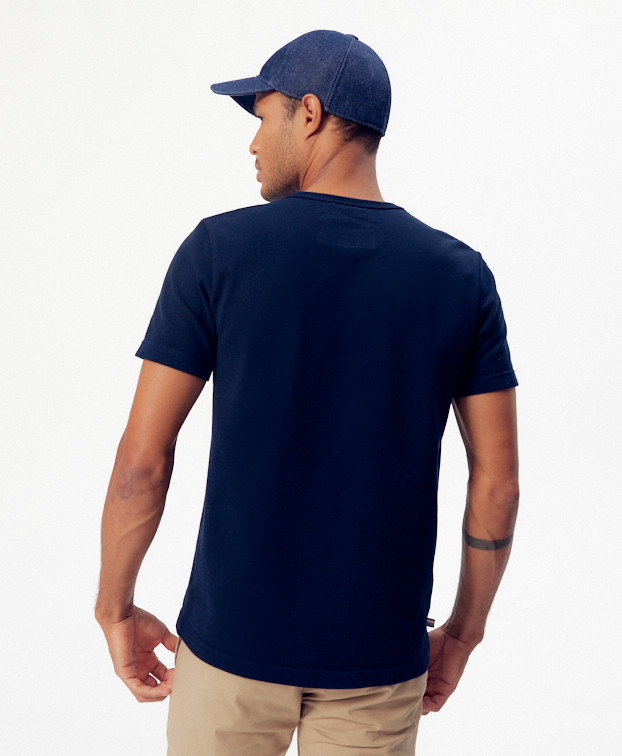 T Shirt Made In France Coton Bio Tedy Bleu - La Gentle Factory T Shirt Made In France Coton Bio Tedy Bleu - La Gentle Factory