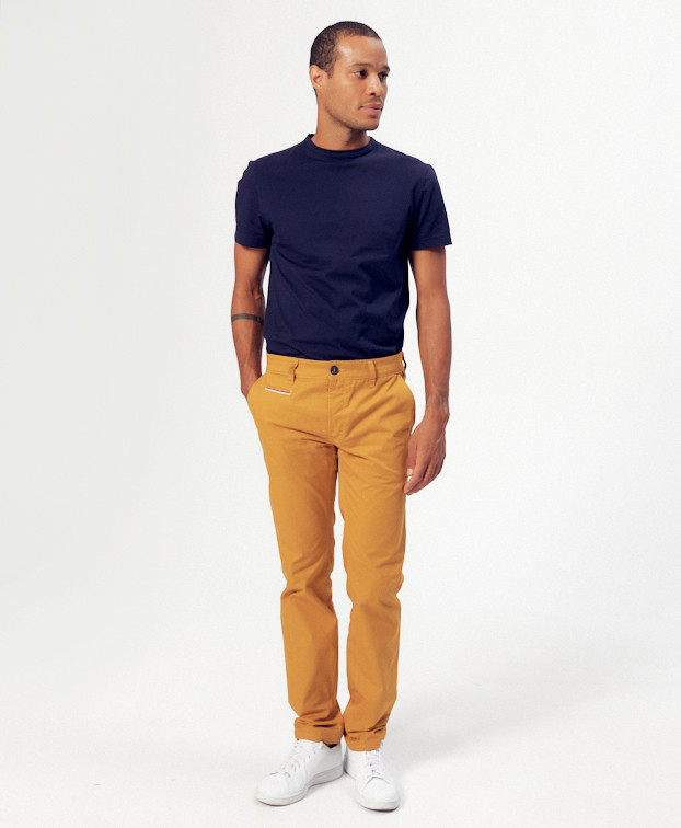 Pantalon Made In France Homme Chino Carlos Ocre - La Gentle Factory