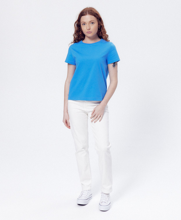 Tee-Shirt Femme Made In France Bio Ida Bleu - La Gentle Factory