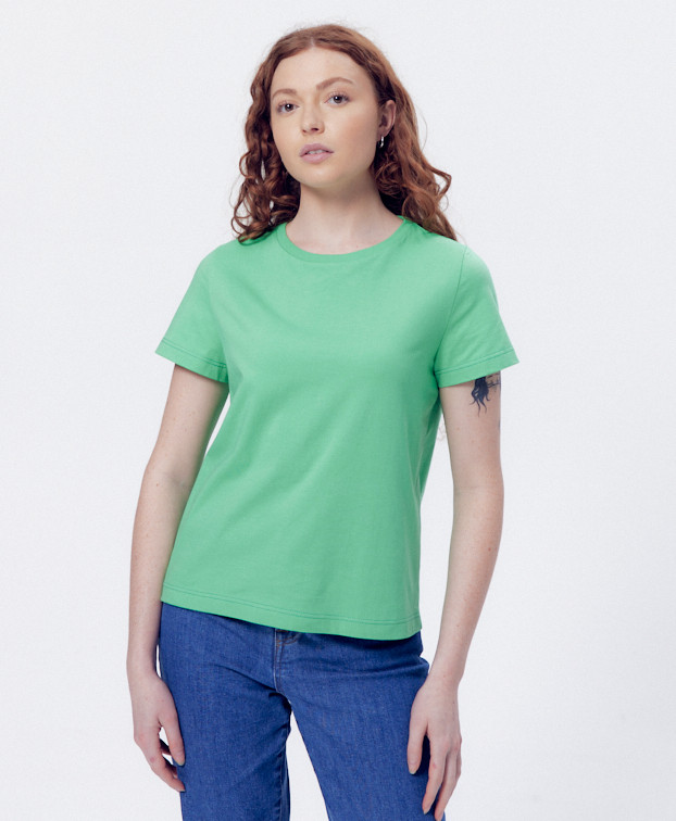 Tee-Shirt Made In France Femme Bio Ida Vert - La Gentle Factory