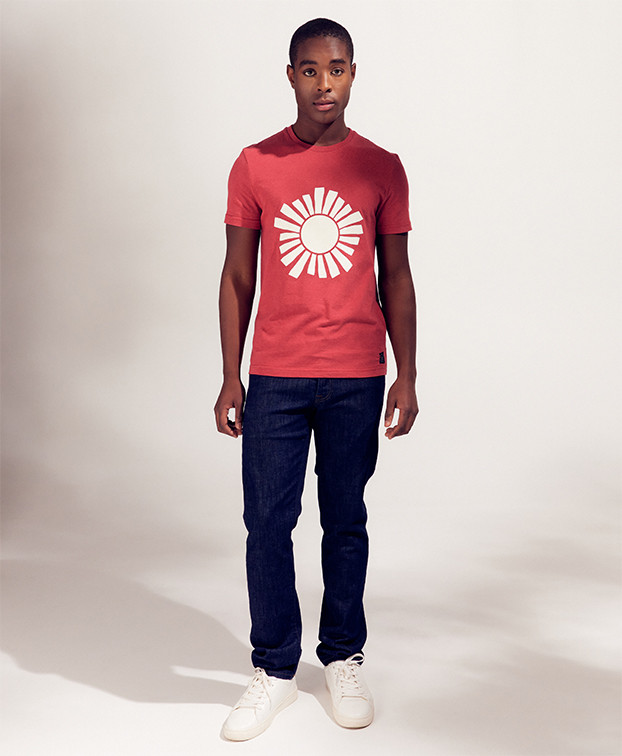 Tee-Shirt Homme Made In France Coton Bio Philibert Rouge - La Gentle factory Tee-Shirt Homme Made In France Coton Bio Philibert Rouge - La Gentle factory