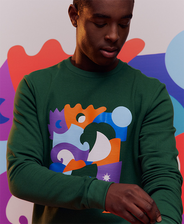 Sweat Homme Made In France Sacha Vert Coton Bio - La Gentle Factory Sweat Homme Made In France Sacha Vert Coton Bio - La Gentle Factory