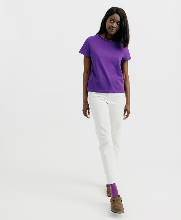 Tee-shirt Femme Ida Violet Coton Bio - La Gentle Factory