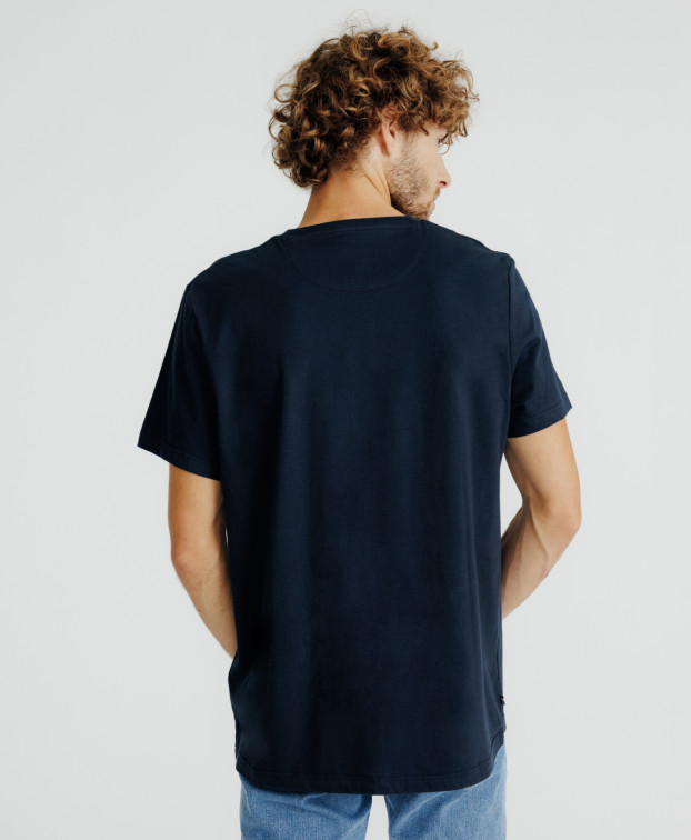 Tee-shirt de demain Coton Bio Fabriqué en France Philibert bleu marine - La Gentle Factory