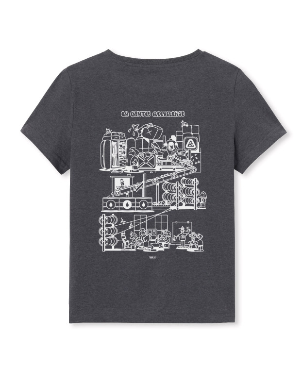 Tee-shirt Palmyre La Recyclerie gris chiné foncé - La Gentle Factory