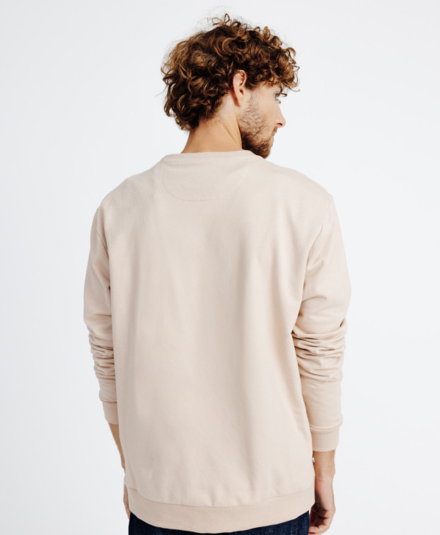 Sweat Homme Made In France Harry sable Coton Bio - La Gentle Factory
