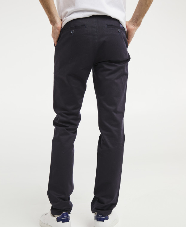Pantalon Made In France Homme Chino Leon bleu marine - La Gentle Factory