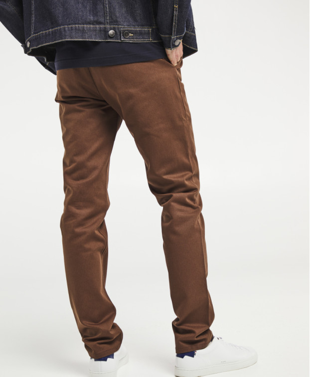 Chino Leon marron made in France