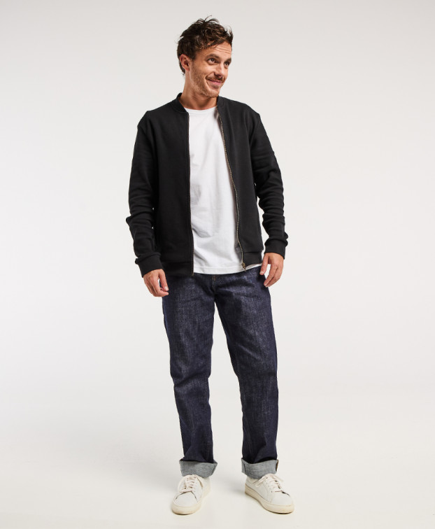 Sweat Made In France Bio & Zippé Pedro Noir - La Gentle Factory