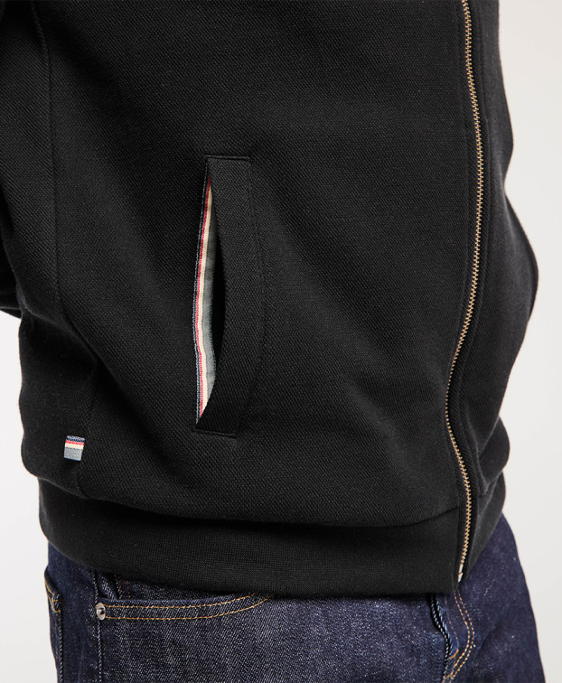 Sweat Made In France Bio & Zippé Pedro Noir - La Gentle Factory