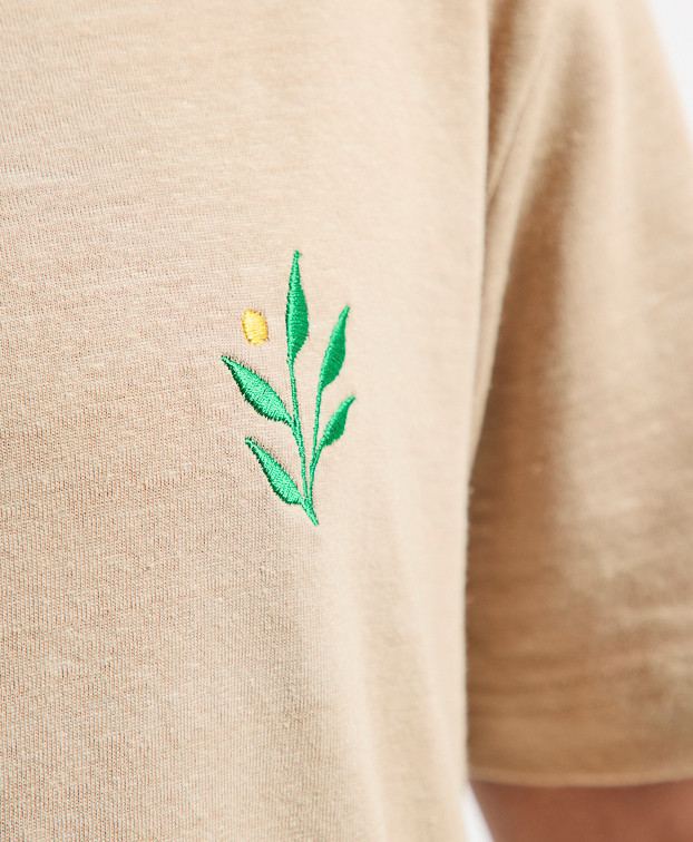 T-Shirt Made In France Homme Sable Lin et Coton bio - La Gentle Factory T-Shirt Made In France Homme Sable Lin et Coton bio - La Gentle Factory