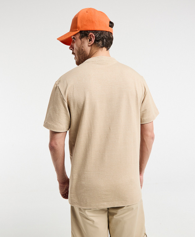 T-Shirt Made In France Homme Sable Lin et Coton bio - La Gentle Factory T-Shirt Made In France Homme Sable Lin et Coton bio - La Gentle Factory