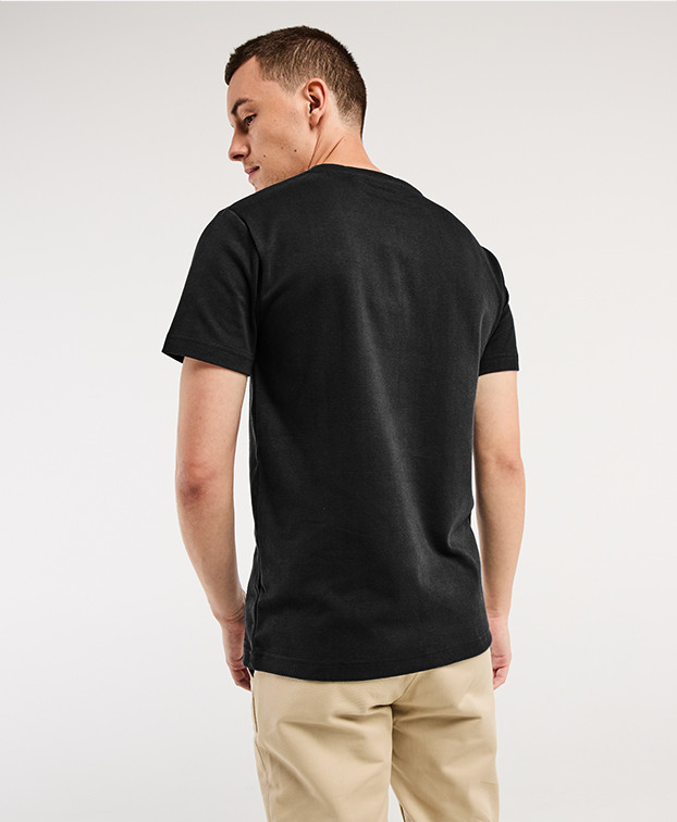 Tee-shirt Isao lourd en maille milano noir made in France Tee-shirt Isao lourd en maille milano noir made in France