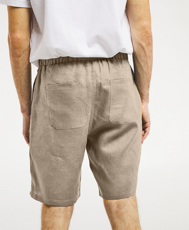 Short Liam made in France en lin sable - La Gentle Factory Short Liam made in France en lin sable - La Gentle Factory
