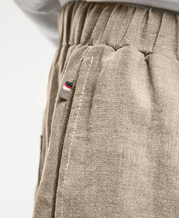 Short Liam made in France en lin sable - La Gentle Factory Short Liam made in France en lin sable - La Gentle Factory