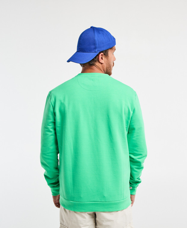 Sweat Benoit brodé vélo vert menthe en coton bio - La Gentle Factory Sweat Benoit brodé vélo vert menthe en coton bio - La Gentle Factory