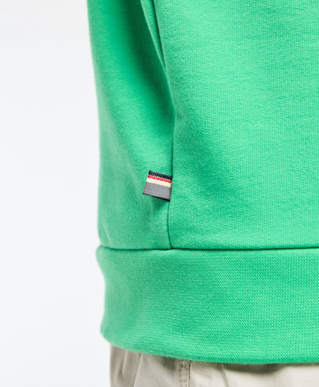 Sweat Benoit brodé vélo vert menthe en coton bio - La Gentle Factory Sweat Benoit brodé vélo vert menthe en coton bio - La Gentle Factory
