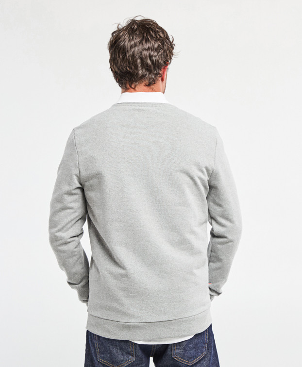 Sweat Français Homme Made In France & Recyclé Alan Gris - La Gentle Factory Sweat Français Homme Made In France & Recyclé Alan Gris - La Gentle Factory