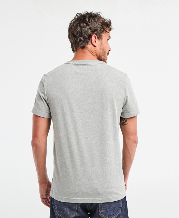T Shirt Made In France Homme Recyclé Augustin Gris - La Gentle Factory