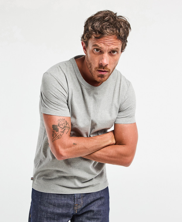 T Shirt Made In France Homme Recyclé Augustin Gris - La Gentle Factory