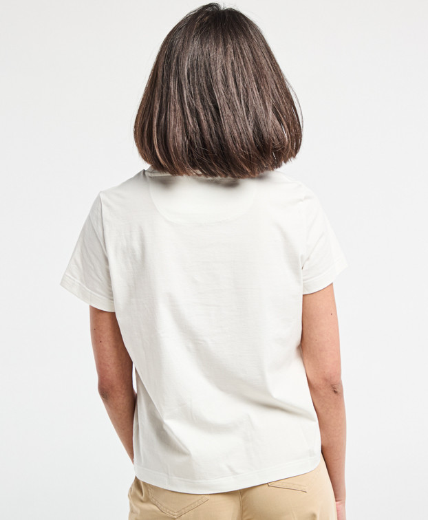 Tee-shirt écru femme à poche Made In France - La Gentle Factory