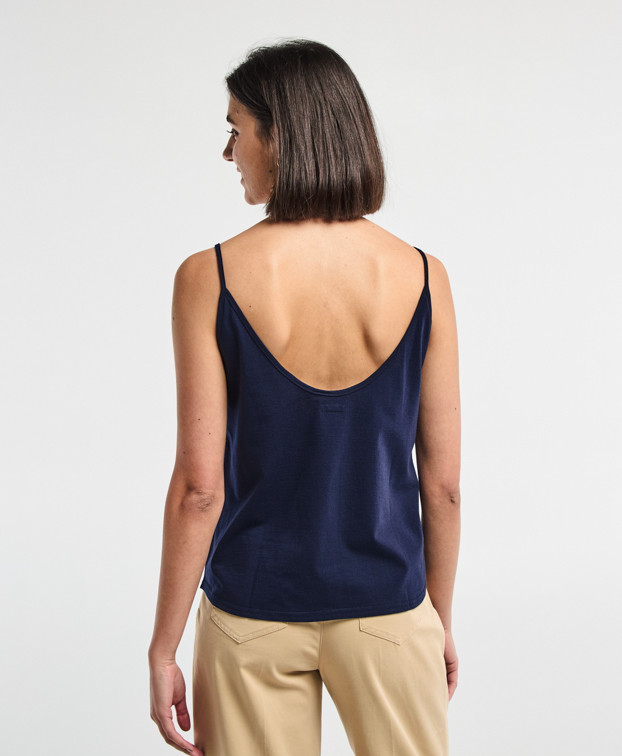 Débardeur Femme Made In France Bleu Recyclé - La Gentle Factory Débardeur Femme Made In France Bleu Recyclé - La Gentle Factory