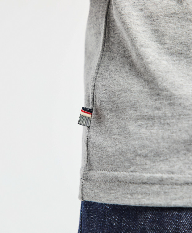 T Shirt Made In France Brodé Baptiste Gris Recyclé - La Gentle Factory T Shirt Made In France Brodé Baptiste Gris Recyclé - La Gentle Factory
