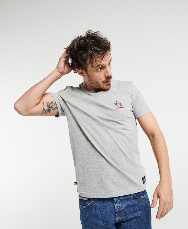 T-Shirt Made In France French Apéro Gris chiné Coton Recyclé - La Gentle Factory T-Shirt Made In France French Apéro Gris chiné Coton Recyclé - La Gentle Factory