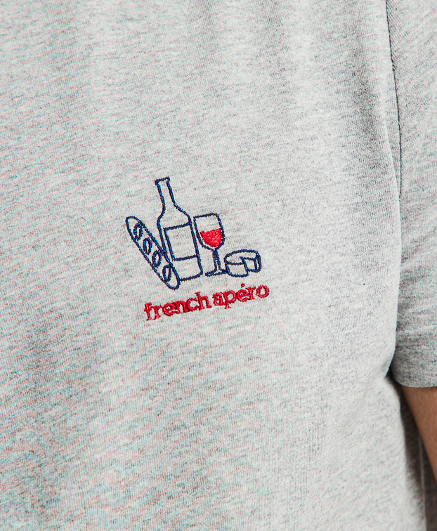 T-Shirt Made In France French Apéro Gris chiné Coton Recyclé - La Gentle Factory T-Shirt Made In France French Apéro Gris chiné Coton Recyclé - La Gentle Factory