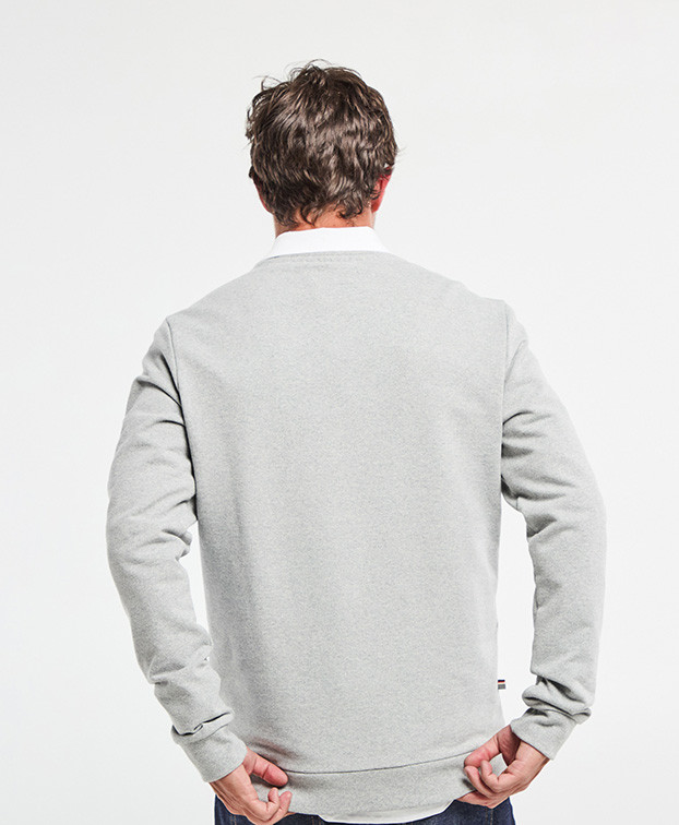 Sweat Made In France Vélo Doré Gris chiné Coton Recyclé - La Gentle Factory Sweat Made In France Vélo Doré Gris chiné Coton Recyclé - La Gentle Factory