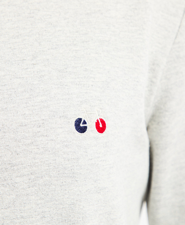 Sweat Made In France Homme Recyclé Basile gris - La Gentle Factory Sweat Made In France Homme Recyclé Basile gris - La Gentle Factory