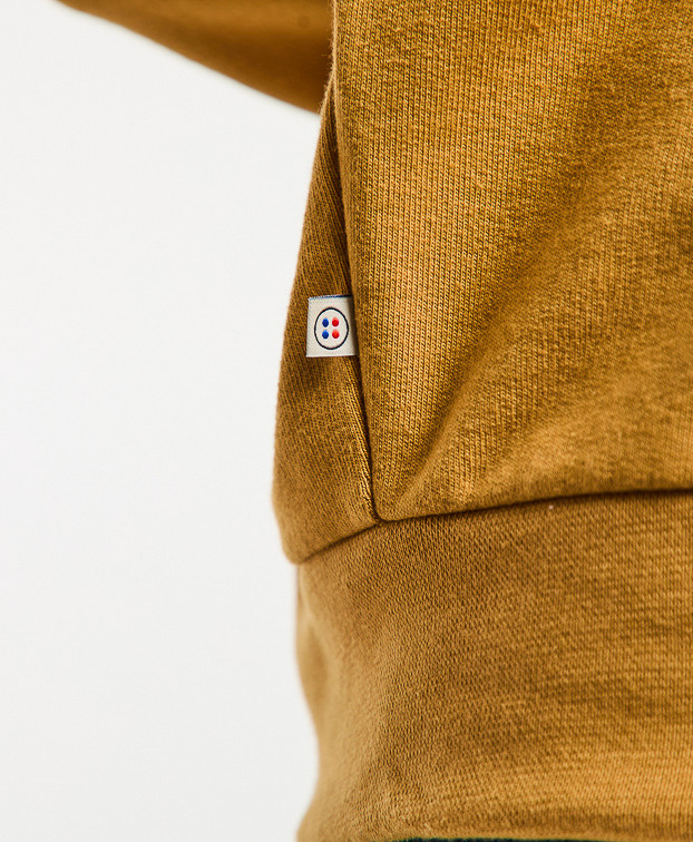 Sweat Lisa Français Femme Coton Bio Ocre - La Gentle Factory Sweat Lisa Français Femme Coton Bio Ocre - La Gentle Factory