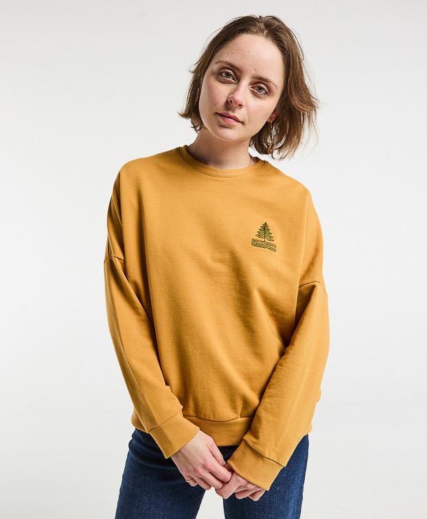 Sweat Lisa Français Femme Coton Bio Ocre - La Gentle Factory Sweat Lisa Français Femme Coton Bio Ocre - La Gentle Factory