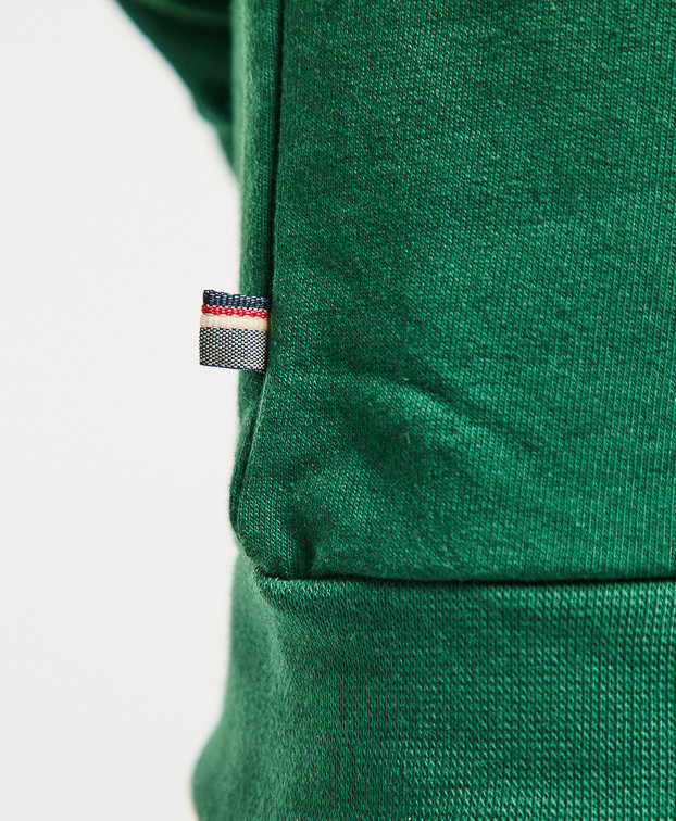 Sweat Basile brodé Forêt vert billard en coton bio - La Gentle Factory Sweat Basile brodé Forêt vert billard en coton bio - La Gentle Factory