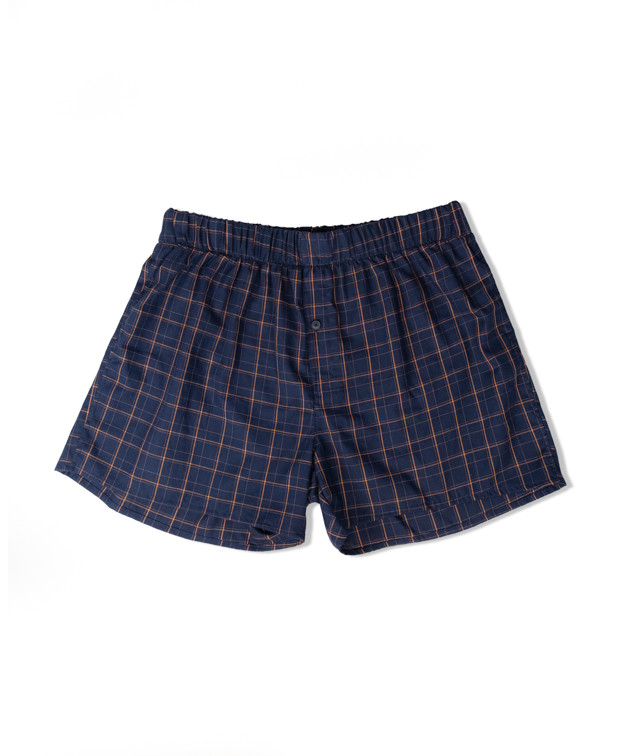 Côme Caleçon bleu à carreaux made in France - La Gentle Factory