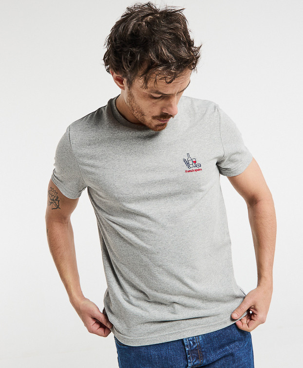 Coffret Frenchy : 2 Tee-shirts Homme marine et gris made in France - La Gentle Factory