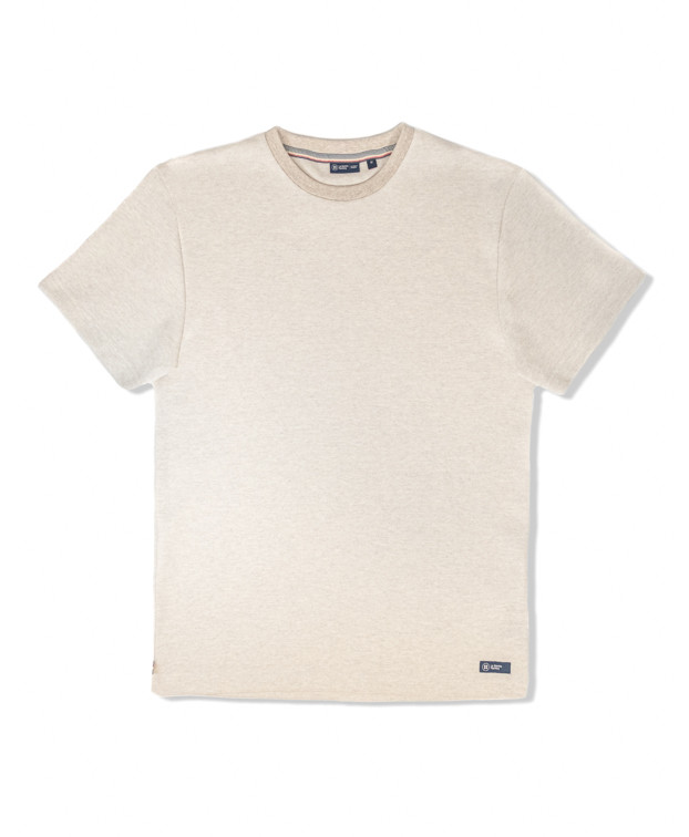 Tee-shirt Homme Isao Lourd Piqué Beige Coton Recyclé - La Gentle Factory