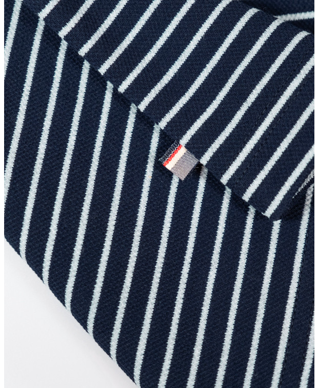 Tee-shirt Homme Isao Lourd Piqué RayéGris Coton Recyclé- La Gentle Factory