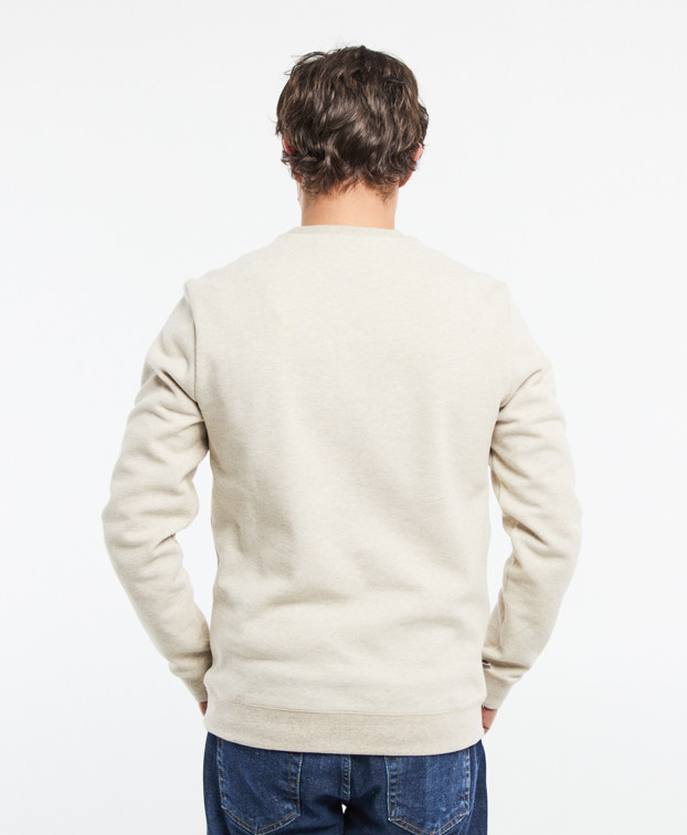 Sweat Français Homme Recyclé Paul Beige Clair - La Gentle Factory