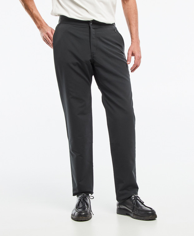 Pantalon Fleming flex noir made in France en polyester recyclé- La Gentle Factory