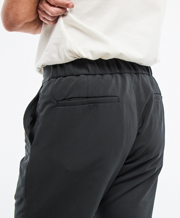 Pantalon Fleming flex noir made in France en polyester recyclé- La Gentle Factory