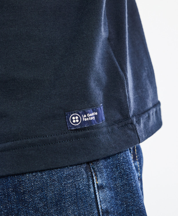 Tee-shirt Barthélémien "french apéro" marine en coton bio - La Gentle Factory