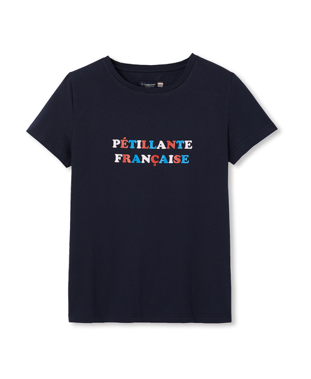 T Shirt Made In France Coton Bio Palmyre Bleu - La Gentle Factory
