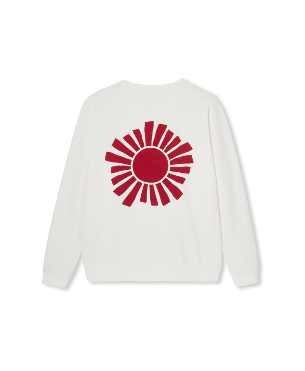Sweat Femme Made In France Ecru "Soleil" - La Gentle Factory